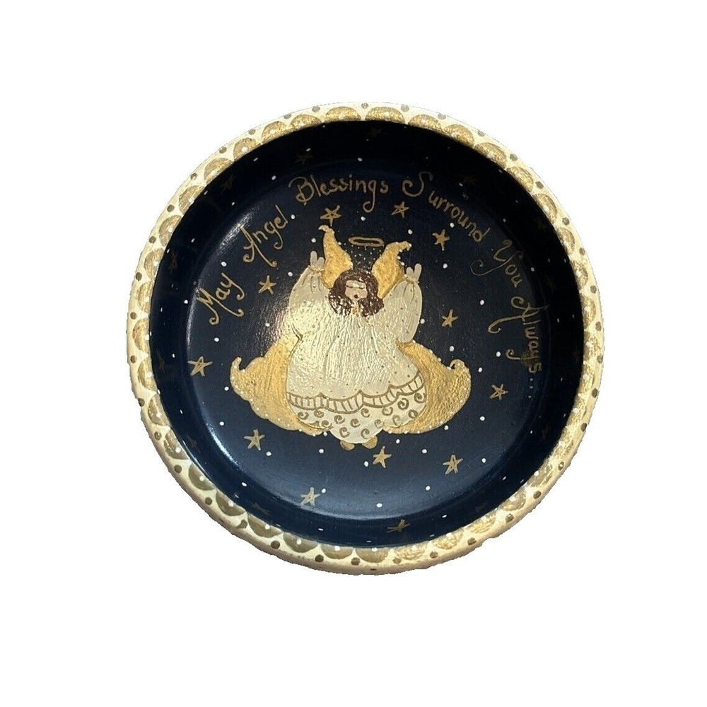 Allison Stern One Of A Kind Hand painted Bowl, Angel Design